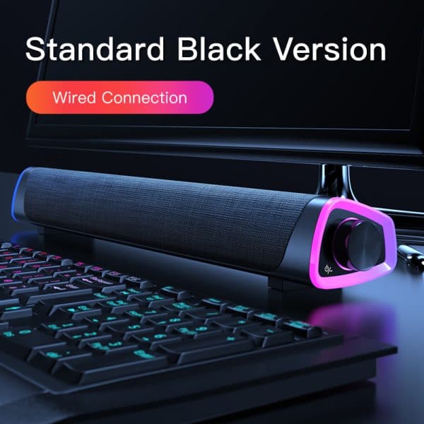 4D Computer Speaker Bar Stereo Sound subwoofer Bluetooth Speaker For Macbook Laptop Notebook PC Music Player Wired Loudspeaker
